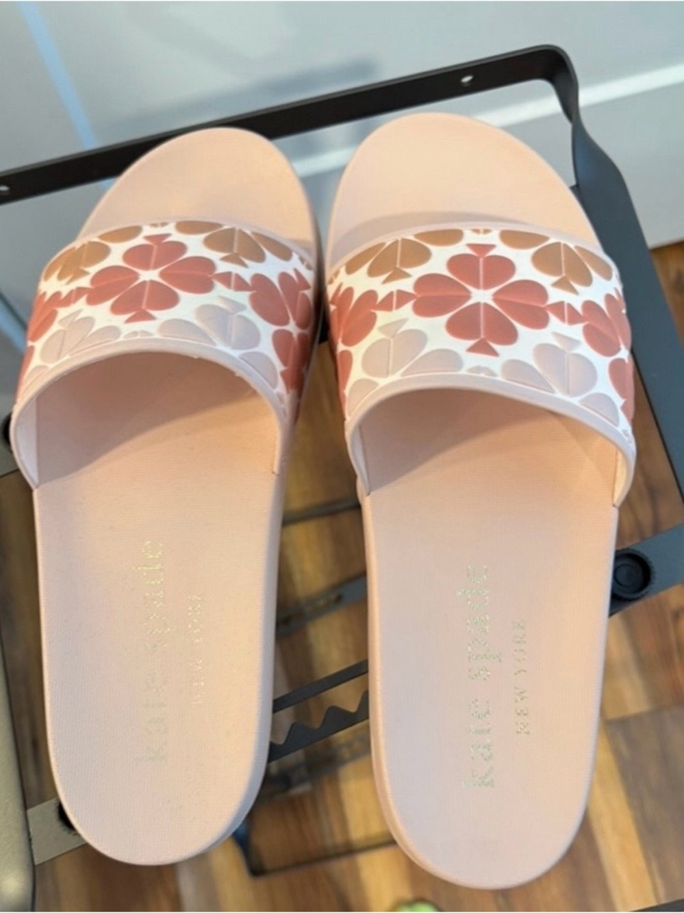 kate spade Pink Floral Slide Sandals